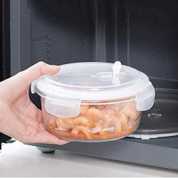 Kitchen Food Storage Jar Airtight Food Storage Glass Food Container Heat Resistant With Lid High Capacity Strong Sealing Round Used For Fruit Salad Snack Vegetables Storage,950ML (Size : 950ML)