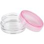 Beauticom 40 Pieces 3G/3ML Empty Clear Container Jars with MultiColor Lids for Powder Makeup, Cream, Lotion, Lip Balm/Gloss, Cosmetic Samples
