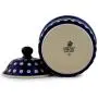 Bouteille en poterie de Pologne 13 cm avec couvercle, Ceramika Artystyczna (Théàtre de Fées Paon) + Certificat d'Authenticité Bouteille en poterie de Pologne 13 cm avec couvercle, Ceramika Artystyczna (Théàtre de Fées Paon) + Certificat d'Authenticité
