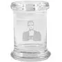 Bocal en verre transparent avec couvercle 89 ml avec logo Johnny Cash Mugshot de Smoke Promos Bocal en verre transparent avec couvercle 89 ml avec logo Johnny Cash Mugshot de Smoke Promos