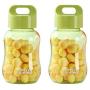 UPSTYLE 6oz Kids Small Water Bottle Food Grade Plastic Mini Cute Juice Travel Sports Wide Mouth Mugs in Bulk for Milk/Coffee/Tea Kitchen Storage Cups for Snacks Lunch Box