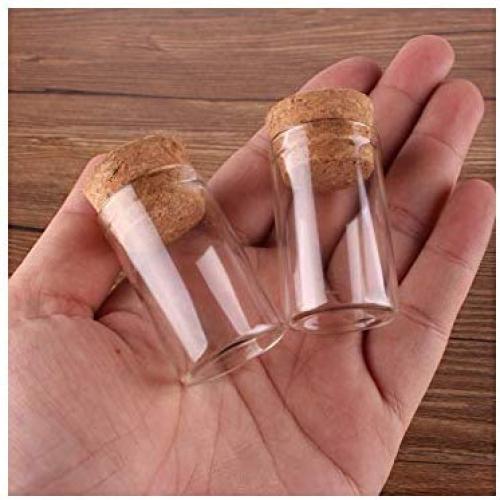 50pcs 10ml Size 2440mm Small Test Tube With Cork Stopper Spice Bottles Container Jars Vials DIY Craft