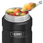 Thermos Stainless King 16 Ounce Food Jar with Folding Spoon, Matte Black