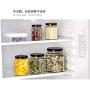 HOMELUNY Pack of 10 Kitchen Food Storage Box Cereal Storage Jars Plastic Glass with Lids Airtight Jars for Candy, Cookie, Rice, Sugar,Flour,Snacks Keeping Food Dry & Fresh 100ML