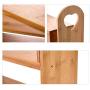 Solid Natural Bamboo Spice Rack Bottle Jars Holder, Countertop Corner Storage Organizer Free Standing with 3-Tier Adjustable Slim Display Shelf for Kitchen Bathroom Workstation