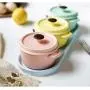 Le goût du foyer Macaron couleur pot de sel créatif en céramique bouteille de sauce réservoir de rangement cuisine 3 pièces Le goût du foyer Macaron couleur pot de sel créatif en céramique bouteille de sauce réservoir de rangement cuisine 3 pièces