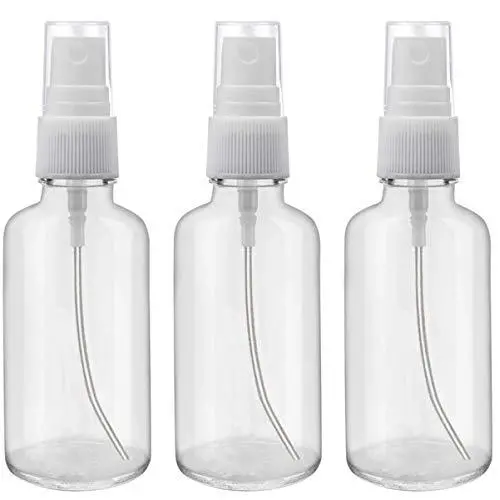 Bouteilles Vaporisateur en Verre 2oz / 60ml pour DIY Remplissage, Huiles Essentielles, Brumes pour Oreillers, Pulvérisation Fine - 3 Pièces Transparent Bouteilles Vaporisateur en Verre 2oz / 60ml pour DIY Remplissage, Huiles Essentielles, Brumes pour Oreillers, Pulvérisation Fine - 3 Pièces Transparent