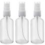 2oz / 60ml Glass Spray Bottles for DIY Refill, Essential Oils, Pillow Mists,Fine Mist Spray -3Packs Transparent