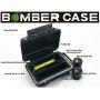BOMBER CASE - Pax 2 & 3 Deluxe Kit with Large Locking Odor Proof Storage Case, Mini Smell Proof Carry Case, Glass Herb Jar, Bumper End Caps, Aluminum Material Bottle, Locking Zipper (Green)