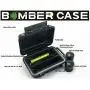 BOMBER CASE - Pax 2 & 3 Deluxe Kit mit Großer, Versiegelter Geruchsdichter Aufbewahrungsbox, Mini Geruchsdichter Tragetasche, Glas-Kräuterglas, Bumper Endkappen, Aluminium Material Flasche, Verschlusszipper (Grün)