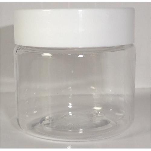 1-oz Clear Jars with Smooth White Lids (Set of 24)