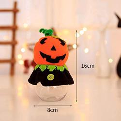 SuperCS Halloween Reusable Transparent Candy Jar Kids Portable Doll Decoration Storage Cans