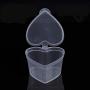ROSENICE 50PCS 50ML Plastic Clear Spice Jars Heart Shaped Leak Proof Spice Storage Container with Lid