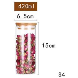 Candy Jar For Spices Glass Transparent Container Glass Jars With Lids Cookie Jar Kitchen Jars And Lids Small Size 65x15cm S4 1 piece