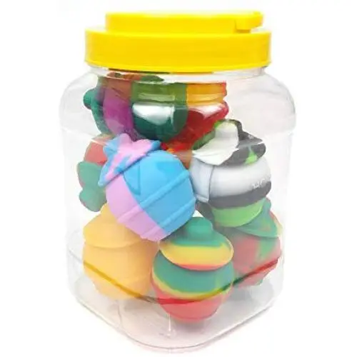 YHSWE 12-Pack 35ml Honey Pots Silicone Concentrate Container Non stick Multi Use Storage Oil Jar Assorted Color Randomly YHSWE 12-Pack 35ml Honey Pots Silicone Concentrate Container Non stick Multi Use Storage Oil Jar Assorted Color Randomly