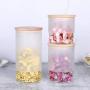 HMANE Food Storage Jars Storage Tank Frosted Glass Sealed Heat-Resistant Moisture-Proof - 3.94x9.06Inch