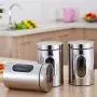BESTONZON Stainless Steel Sealed Can Cereal Canister Storage Tank Kitchen Tool for Coffee Beans Tea Grains