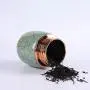 Tragbarer Mini Tee-Beutel Metalldeckel Keramik Kleiner Teekocher Caddies Kaffeebeutel Süßigkeitenbehälter, Dose