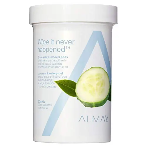Almay Longwear & Waterproof Eye Makeup Remover Pads with Aloe, Hypoallergenic, Cruelty Free, Fragrance Free, Dermatologist Ophthalmologist Tested, 120 Count Almay Longwear & Waterproof Eye Makeup Remover Pads with Aloe, Hypoallergenic, Cruelty Free, Fragrance Free, Dermatologist Ophthalmologist Tested, 120 Count
