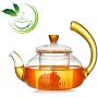 MAI&BAO Teapot 600ml Glass Tea Pot Infuser,Lid, Filter,Tea Strainer Heat Resistant Large Clear Kettle,Water Storage jar,Green,Jasmine,Flowers,Black Tea,Coffee,Milk,Living Room