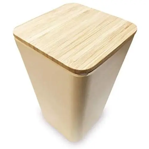 Sauberes Design Bambusfaser-Behälter Aufbewahrungsglas mit Dichtungslid 44oz. (1-teilig Groß Weiß)