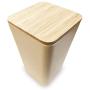 Clean Dezign Bamboo Fiber Canister Storage Jar with Airtight Bamboo Lid 44oz. (1-piece Large White)