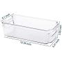 E-Gtong 2 Pack Plastic Refrigerator and Freezer Storage Bins Holder, BPA Free Food Storage Organizer Bins, Clear Fridge Organizer Bins 12.3’’ Long