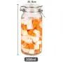 Bouteilles de stockage alimentaire en verre transparent 5 pièces carrées pour épices, avec couvercle en acier inoxydable et boucle hermétique, lot de 2000ml. Bouteilles de stockage alimentaire en verre transparent 5 pièces carrées pour épices, avec couvercle en acier inoxydable et boucle hermétique, lot de 2000ml.