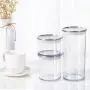Lot de 3 Pots en Plastique Transparent avec Couvercles en Acier Inox – Contenants pour Épices, Herbes, Denrées Secs, Arachides, Bonbons et Poudres Lot de 3 Pots en Plastique Transparent avec Couvercles en Acier Inox – Contenants pour Épices, Herbes, Denrées Secs, Arachides, Bonbons et Poudres