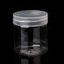 Milue 5cm OD Clear Strong PET Round Food Storage Container Jar Sealed with Clear Lid