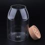 Vintage Weinflaschenhalter Klare Glas Kaffeetee Essensbehälter Küchenschubladen-Knopf, M
