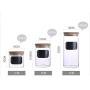 Kitchen Food Storage Jar Airtight Food Storage Kitchen Glass Jar Moisture-Proof Home Multi-Purpose Jam Bottle Cruet Serbatoio Di Vetro Creativo (Color : S)