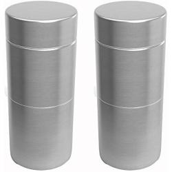 Herb Stash Jars | 2 Solid Aluminum Airtight Smell Proof Containers #1 Best Way To Preserve Spices & Herbs