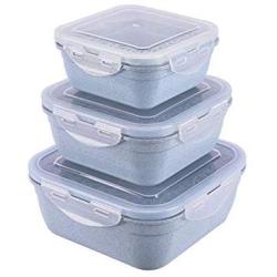 Kitchen Food Storage Jar Airtight Food Storage Plastic Food Storage Container BPA Free Food Container Set With Lid Bowl Appropriate For Microwave Dishwasher Refrigerator (Color : Blue)