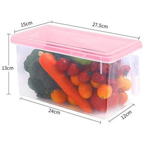 Yl Ly Food Storage Refrigerator Storage Box With Handle Kitchen Food Storage Box Sealed Jar Storage Tank Storage Tank Plastic (Pink)