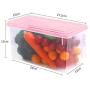 Yl Ly Food Storage Refrigerator Storage Box With Handle Kitchen Food Storage Box Sealed Jar Storage Tank Storage Tank Plastic (Pink)