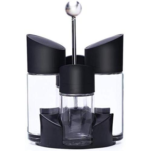 LQQGXLCondiment bottle, jar condiment storage box Spice jars Oil dispensers Spice jars with lids Spice storage boxes Glass storage tanks