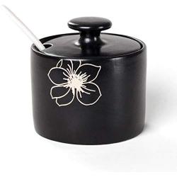 LQQGXLCondiment bottle, jar condiment storage box Spice jars, ceramic cans with lids, food storage containers with lids
