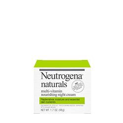 Neutrogena Naturals Multi-Vitamin Moisturizing & Nourishing Night Face Cream with Antioxidant Bionutrients & Vitamins B, C & E, Non-Comedogenic & Sulfate-, Paraben-, Phthalate- & Dye-Free, 1.7 oz