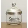 Italo Ottinetti Glasbehälter mit stumpfer Aluminiumdeckel 0,5 Liter Spezie, Metallic, ein Größenpackung
