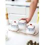 Unterglasur Keramik Spice Jar Japanische Haushalt Hand Gemalt Zucker Salz Shaker Gewürz Tank mit L?ffel Deckel Vier-teiliges Set Condiment bottles (Farbe : B)