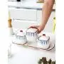 Bouteilles d'épices en céramique sous-émail, pot japonais pour épices et sucre, avec cuillère et couvercle, ensemble de quatre pièces (Couleur : B) Bouteilles d'épices en céramique sous-émail, pot japonais pour épices et sucre, avec cuillère et couvercle, ensemble de quatre pièces (Couleur : B)