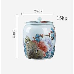 HIZLJJ Cereal Dispensers Vintage Cookie Jar - Sweet Cookie Jar | Reactive Glaze Inspired Cookie Jar | Farmhouse Look - Storage for Flour, Sugar, Tea, Coffee, Cookies, and Candies (Size : S)