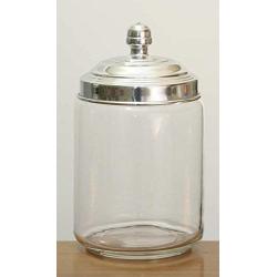 Italo Ottinetti Glass Jar with Polished Aluminium Lid 2 Litre Aluminum, Metallic, One Size