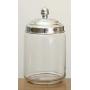 Italo Ottinetti Glass Jar with Polished Aluminium Lid 2 Litre Aluminum, Metallic, One Size