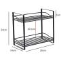 Kitchen Storage,2-Tier Spice Rack- 2-Tier Standing Spice Rack Organizer, Detachable Cans Bottles Organizer Shelf Holder For Home Kitchen Bathroom Countertop Storage for Spice Jar, Can, Bottle and more