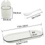 White Ceramic Sugar Bowls Condiment Pots Spice Jars Seasoning Box Set with Lid Spoon and Tray-Sets of 3