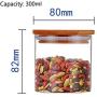 WANGLX ST Wood Lid Food Storage Tank Dried Fruit Bottle Good Sealing Heat-Resistant Borosilicate Glass Sealed Cans Dried Fruit Sealed Bottle Storage Jar