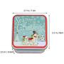 Heallily 5Pcs Christmas Tinplate Tin Box Candy Box Square Gift Box Candy Jar Coin Storage Case Cookie Box for Festival Christmas