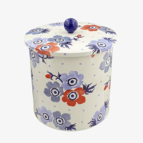 Emma Bridgewater Anemone Biscuit Cookie Barrel Tin Storage Jar Canister